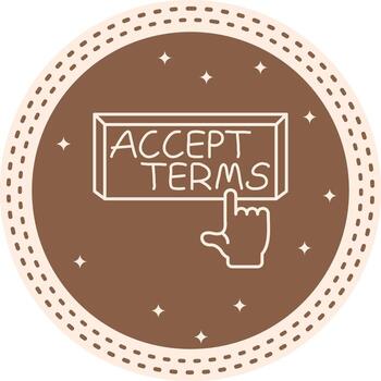 Accept Terms Finger Tap Button Streamlined Visual Design Layout vector