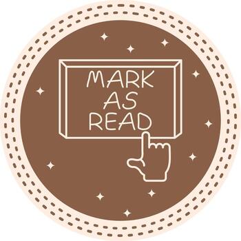 marca como leer dedo grifo botón vibrante web diseño elemento vector