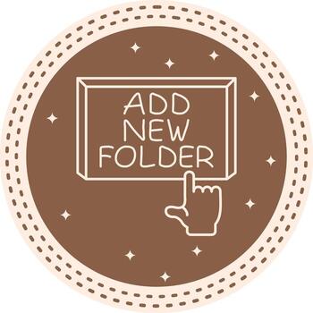 añadir nuevo carpeta dedo grifo botón interactivo digital Arte símbolo vector