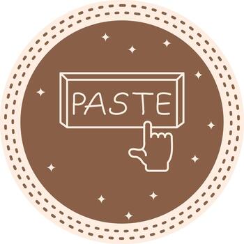 Paste Finger Tap Button Interactive Digital Art Symbol vector