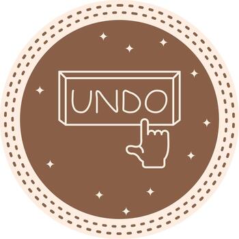 Undo Finger Tap Button Professional Web Graphic Form vector