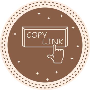 Copy Link Finger Tap Button Balanced Mobile App Symbol vector