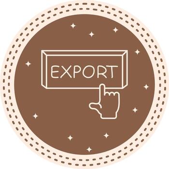 Export Finger Tap Button Distinctive Product Graphic Shape vector