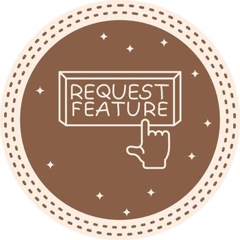Request Feature Finger Tap Button Interactive Product Graphic Asset vector