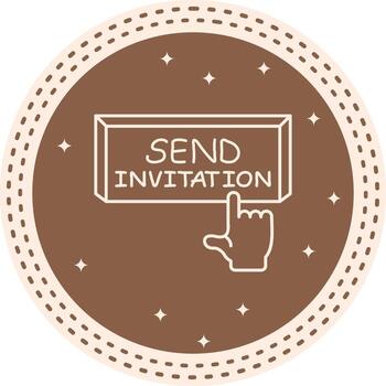 enviar invitación dedo grifo botón claro usuario experiencia símbolo vector