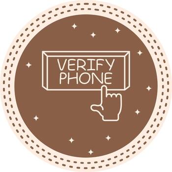 Verify Phone Finger Tap Button Vibrant Web Design Element vector