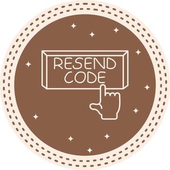 Resend Code Finger Tap Button Interactive Digital Art Symbol vector