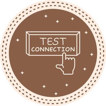 prueba conexión dedo grifo botón estructurado web diseño elemento vector