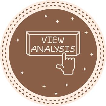View Analysis Finger Tap Button Interactive UX Graphic Object vector