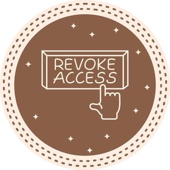 revocar acceso dedo grifo botón estructurado web diseño elemento vector