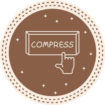 Compress Finger Tap Button Stylized Modern Design Feature vector