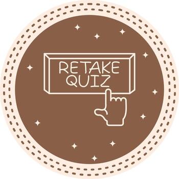 Retake Quiz Finger Tap Button Balanced Digital Design Feature vector