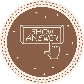 Show Answer Finger Tap Button Minimal Digital Graphic Element vector