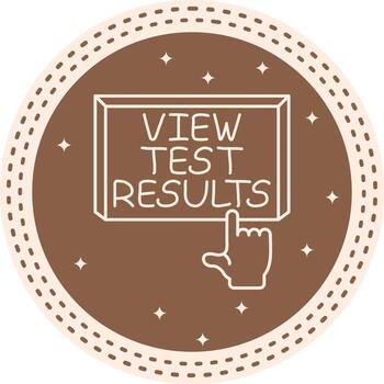 View Test Results Finger Tap Button Abstract Modern Graphic Object vector
