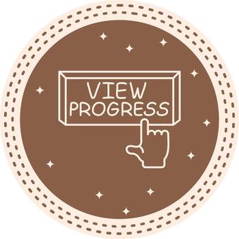 ver Progreso dedo grifo botón conciso ui diseño vector