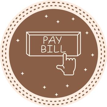 Pay Bill Finger Tap Button High Resolution Design Sketch vector