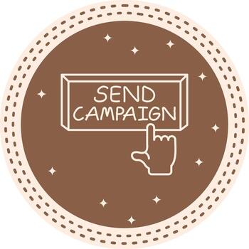 enviar Campaña dedo grifo botón geométrico ui gráfico diseño vector