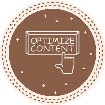 Optimize Content Finger Tap Button Interactive Digital Art Symbol vector