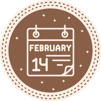 14 febrero mínimo web gráfico formar vector