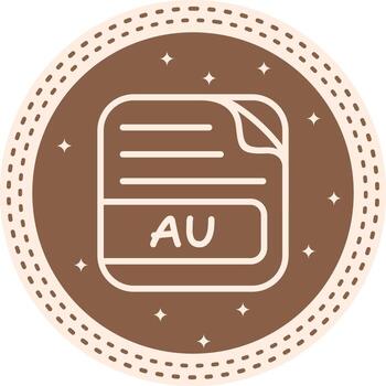 AU File Sharp Minimal Graphic vector
