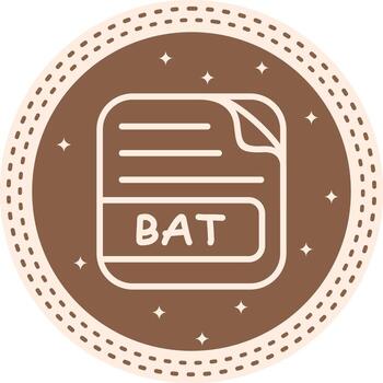 BAT File Streamlined Visual Design Layout vector