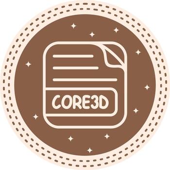 CORE3D File Versatile Flat Design Asset vector