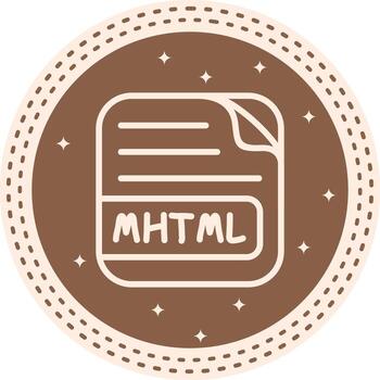 mhtml archivo de marca usuario experiencia símbolo vector
