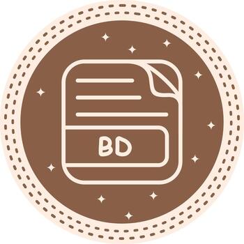 BD File Minimal Digital Graphic Element vector