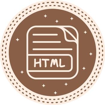 HTML File Stylish User Interface Asset vector