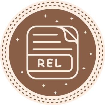 REL File Sharp Line Art Drawing vector