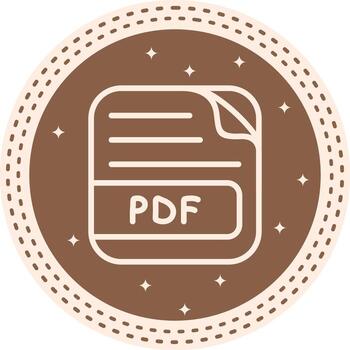 PDF File Stylized Modern Design Feature vector