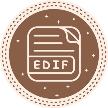 EDIF File Professional Web Graphic Form vector