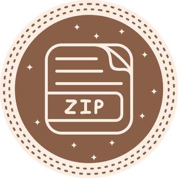 ZIP File Custom User Interface Graphic vector