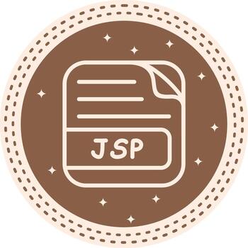 jsp archivo funcional digital símbolo diseño vector