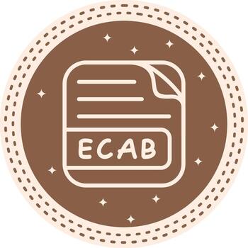 ECAB File Minimal Web Graphic Form vector