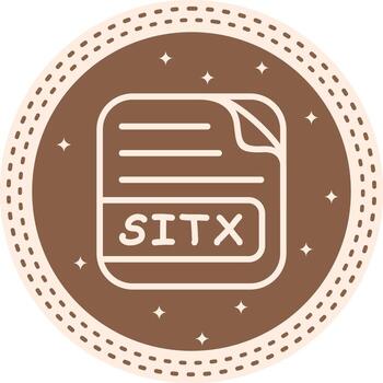 Sitx archivo consistente web gráfico estilo vector