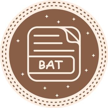BAT File Clean User Experience Element vector