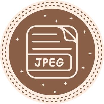JPEG File Sharp Minimal Graphic vector