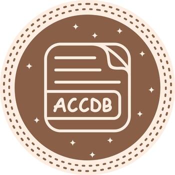 ACCDB File Unique Web Graphic Asset vector