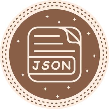 JSON File Abstract User Interface Shape vector