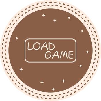 carga juego Delgado botón imprimible digital Arte elemento vector