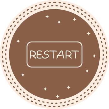 Restart Slim Button Advanced User Interface Asset vector