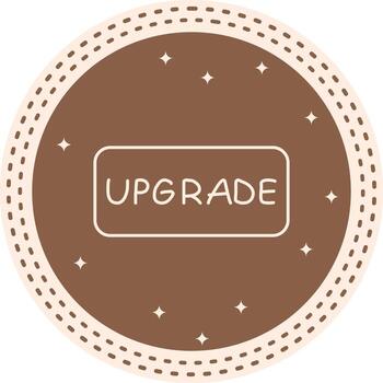 Upgrade Slim Button Abstract User Interface Shape vector