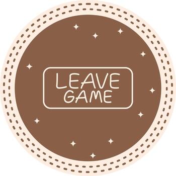 Leave Game Slim Button Distinct Visual Symbol Form vector