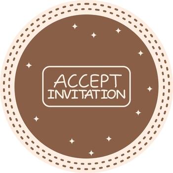 Accept Invitation Slim Button Vibrant User Experience Design vector