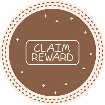 Reclamación recompensa Delgado botón único producto diseño característica vector