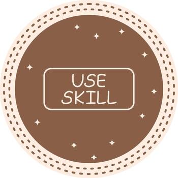 Use Skill Slim Button Innovative Visual Design Asset vector