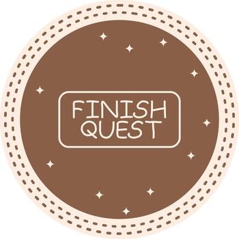 Finish Quest Slim Button Scalable Visual Design Element vector