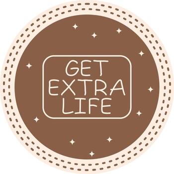 Get Extra Life Slim Button Dynamic Product Graphic Asset vector