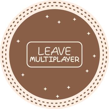Leave Multiplayer Slim Button Dynamic Product Graphic Asset vector